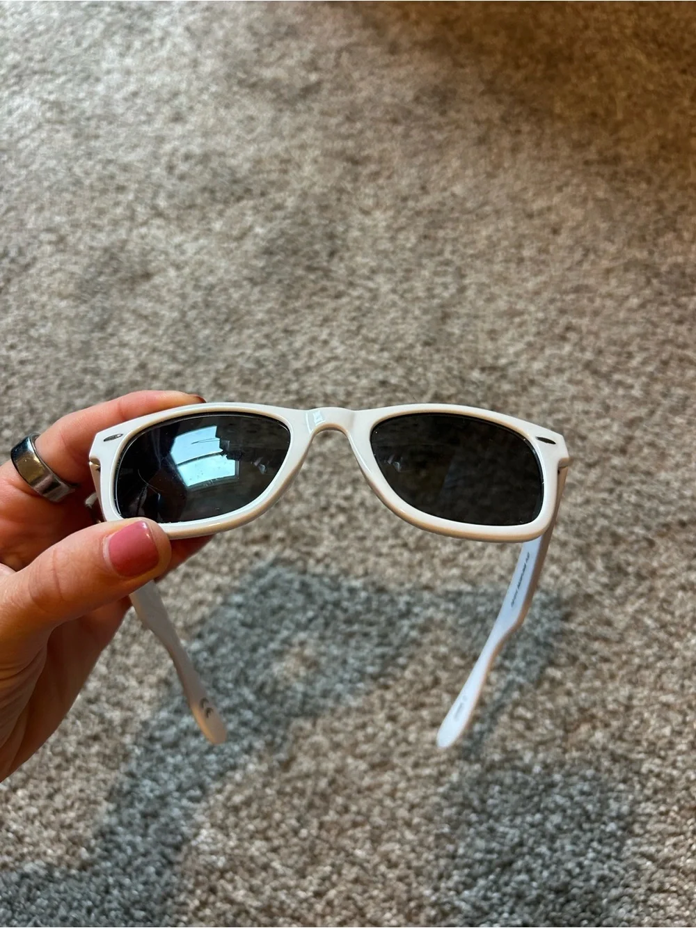 Panama Jack womans White Frame Sunglasses with Dark Lenses
